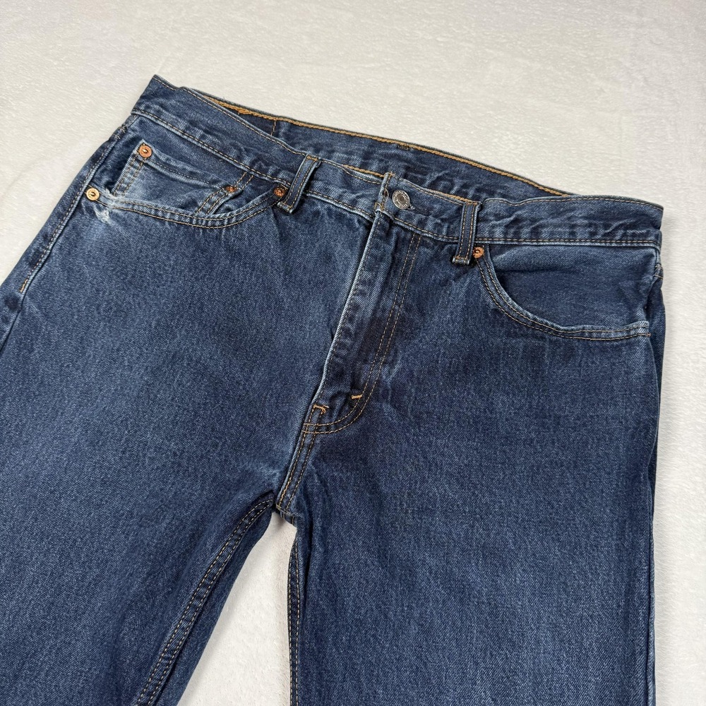 Levis 505 Jeans Mens 36x30 Blue Regular‎ Fit Straight Leg Denim Medium Wash